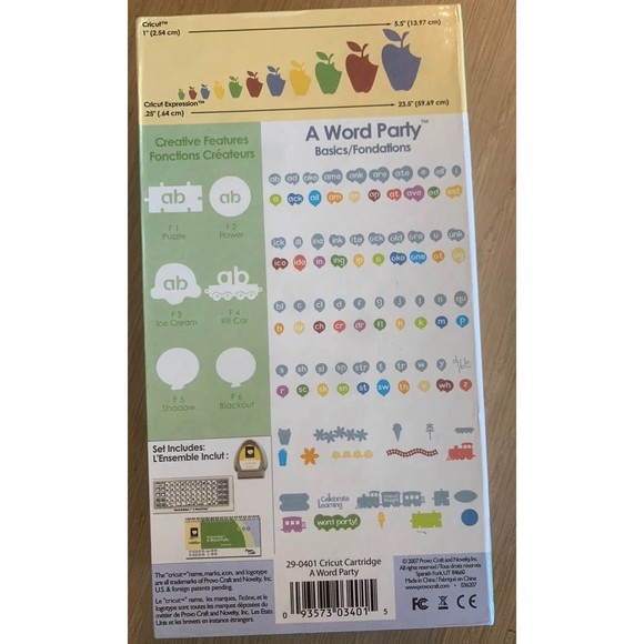 A WORD PARTY Cricut Retired 2011 - Picture 2 of 3